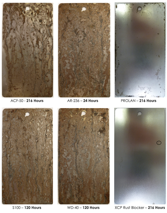 XCP Rust Blocker Clear Coat salt fog testing